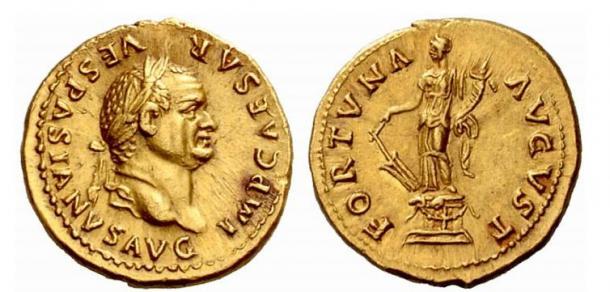 Vespasian Aureus Fortuna (75-79 n. Chr.)