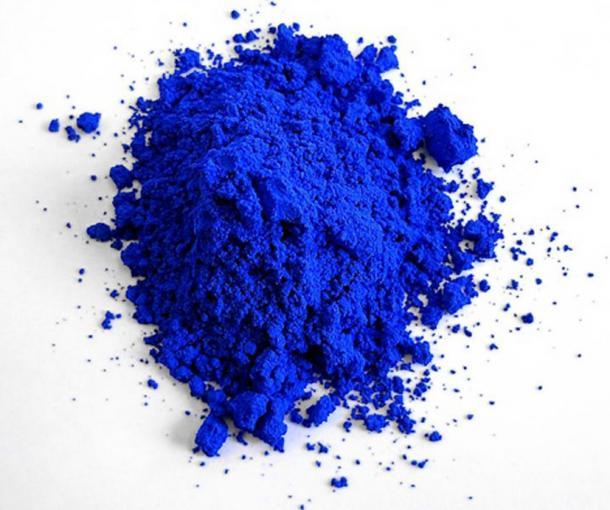 Fotografie von „YInMn-Blue“, synthetisiert 2017 vom (OSU) Chemiker Mas Subramanian und seinem Team im Labor