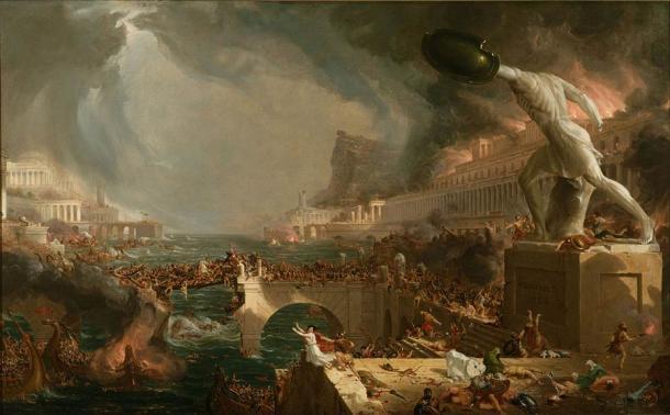 Zerstörung aus The Course of Empire, von Thomas Cole