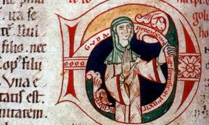 Eine Nonne, die auch Schreiberin war