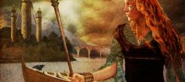 Scáthach, „Der Schattenhafte“, eine mythische keltische Kriegerin und Kampfkunsttrainerin.