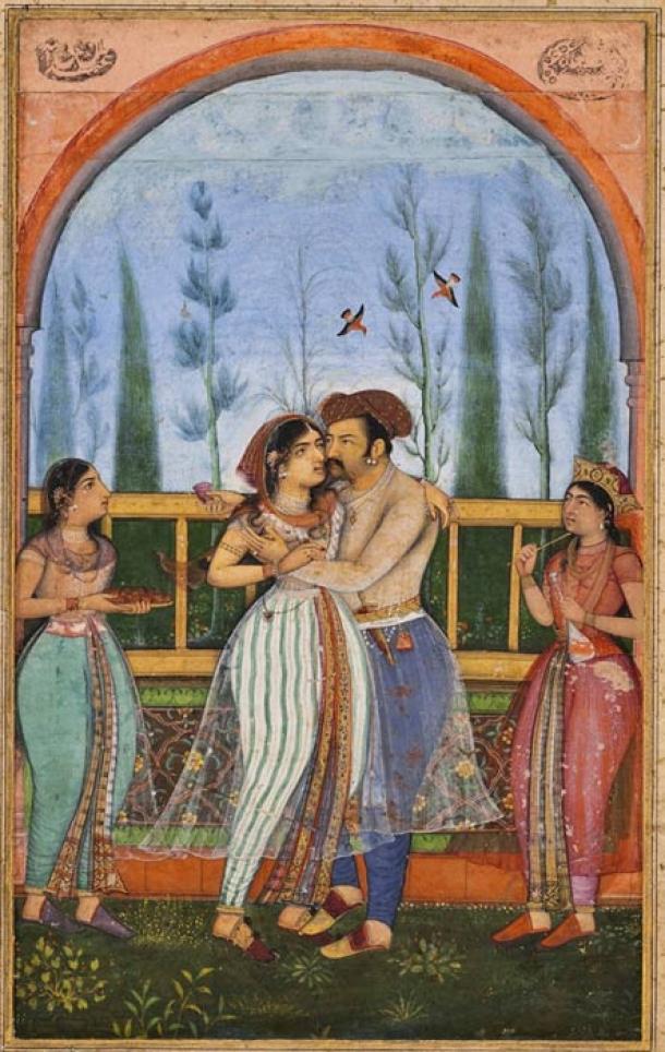 Govardhan. Tändelei auf einer Terrasse 1615-20 LACMA
