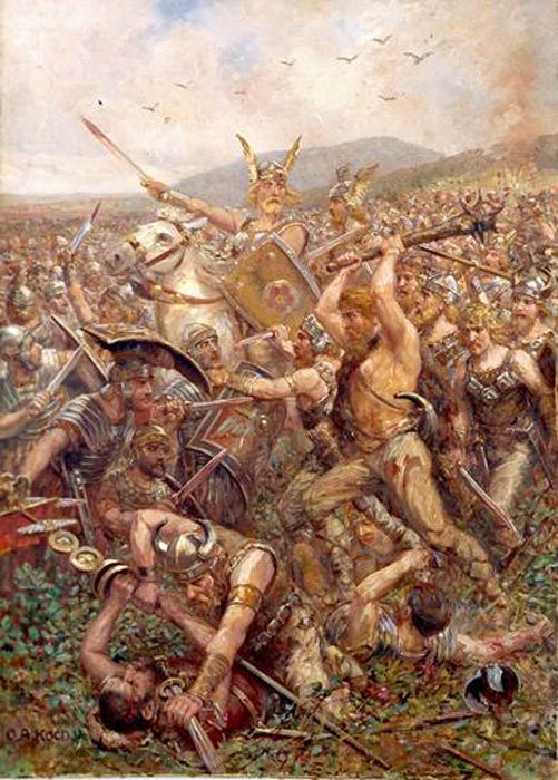 Die Varusschlacht von Otto Albert Koch, 1909