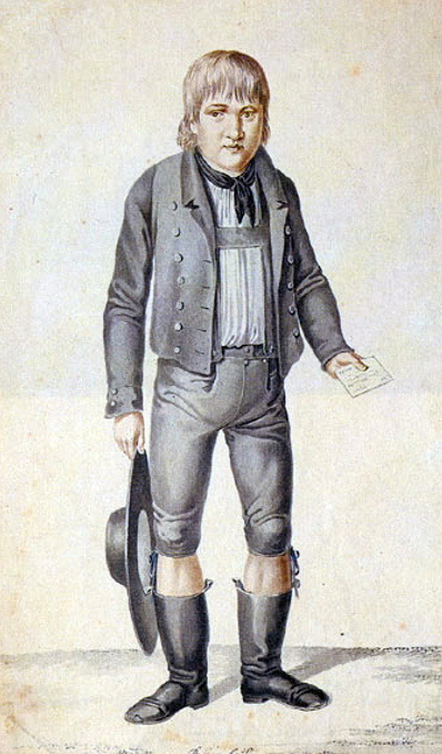 Zeitgenössische Malerei von Kaspar Hauser. 
